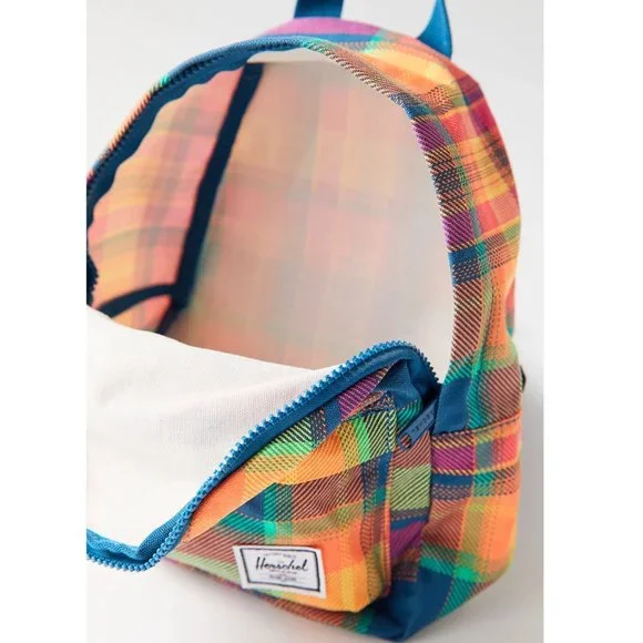 Herschel Supply Co. Orange Green Red Plaid Mini Backpack - Picture 3 of 14